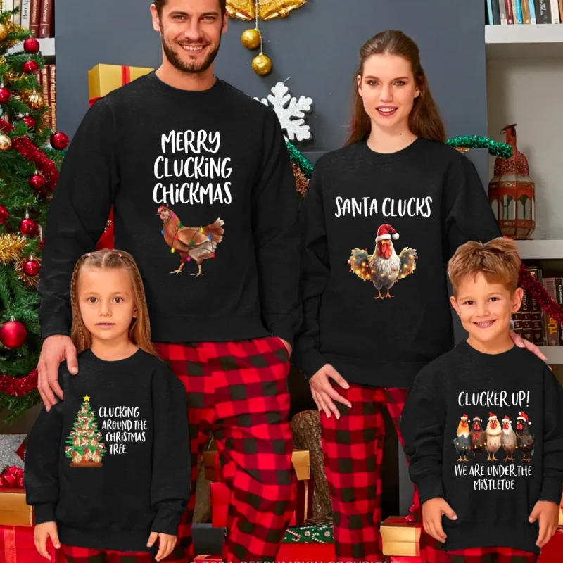 chicken christmas pajamas