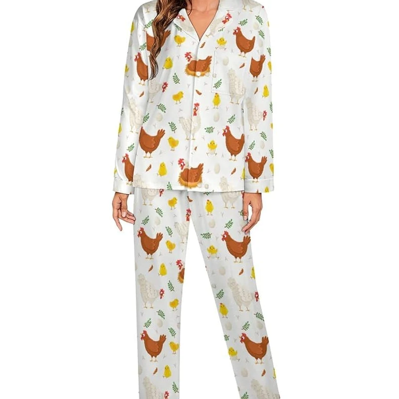 chicken print pajamas