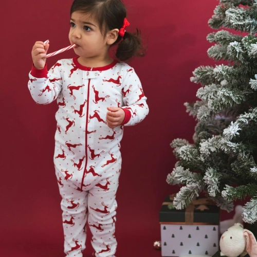 christmas footie pajamas baby