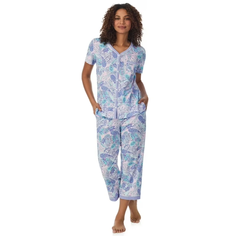 cotton cropped pajamas