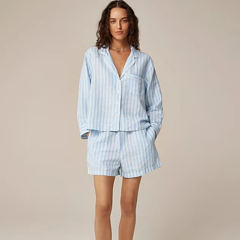 cropped flannel pajamas