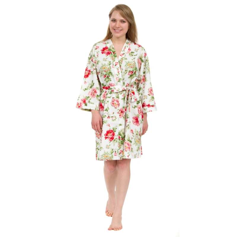 floral women's cotton robes lightweight