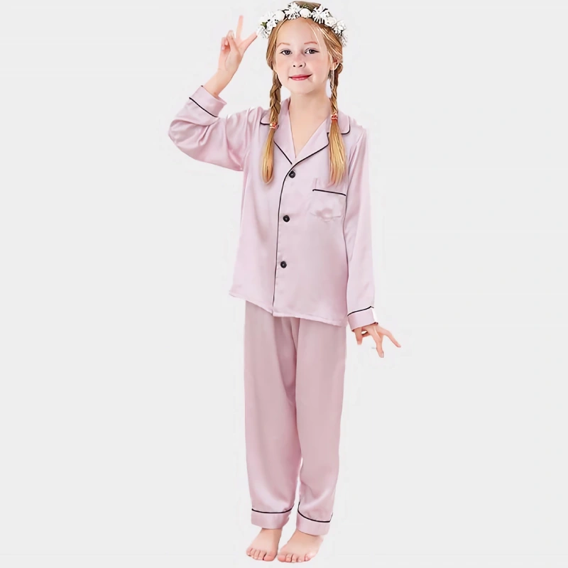 girls silk pajamas