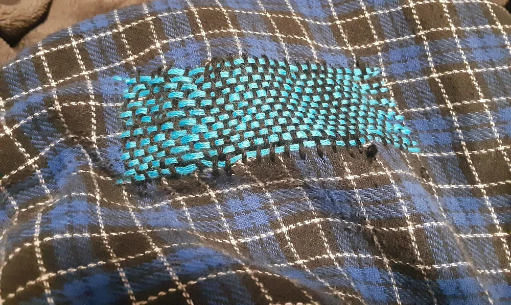 how to fix small holes in pajama pants by hand