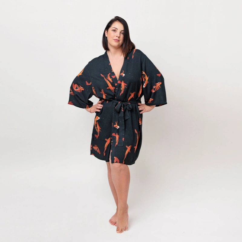 kimono bamboo robe for women