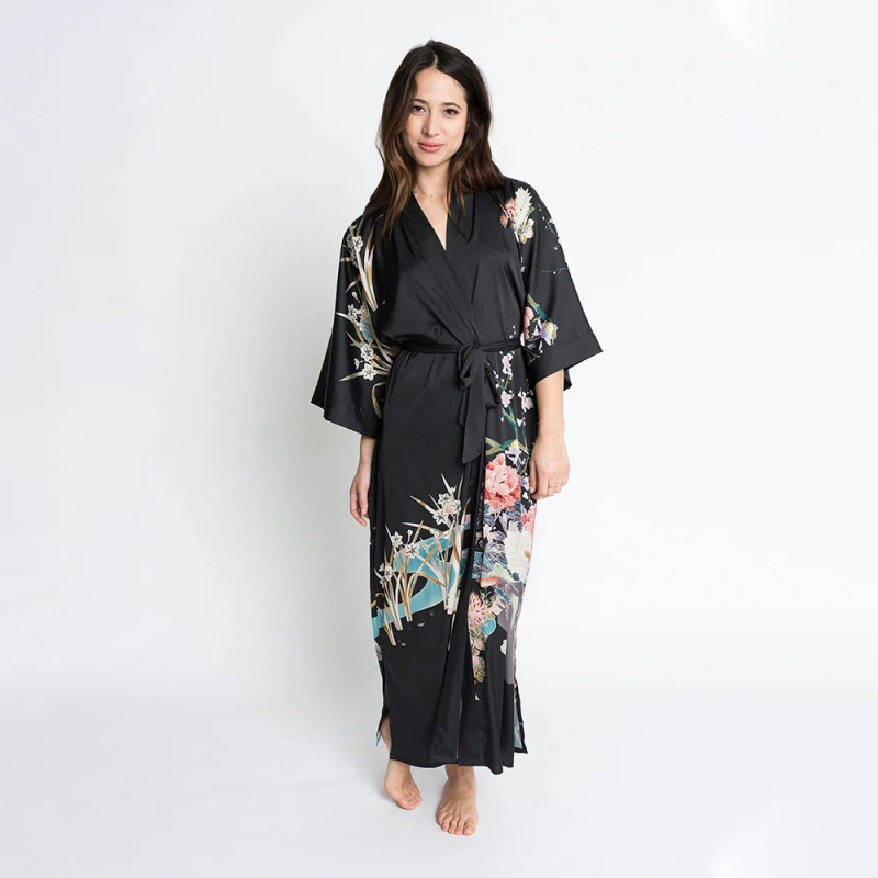 kimono floral robes for women