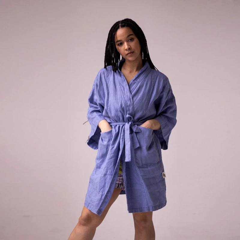 kimono women's linen robe