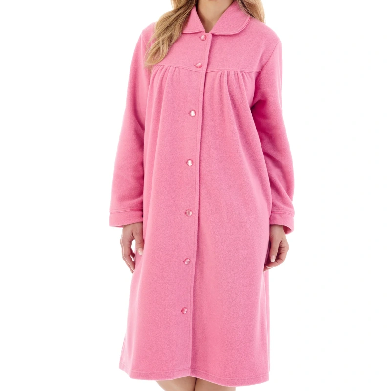 knee length button up womens robes