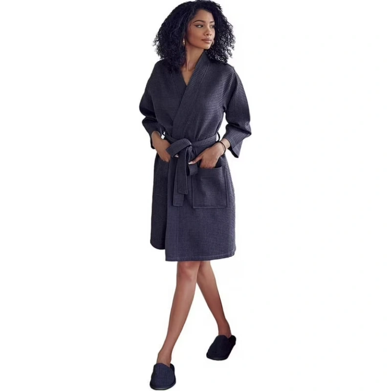 lightweight waffle robe women's