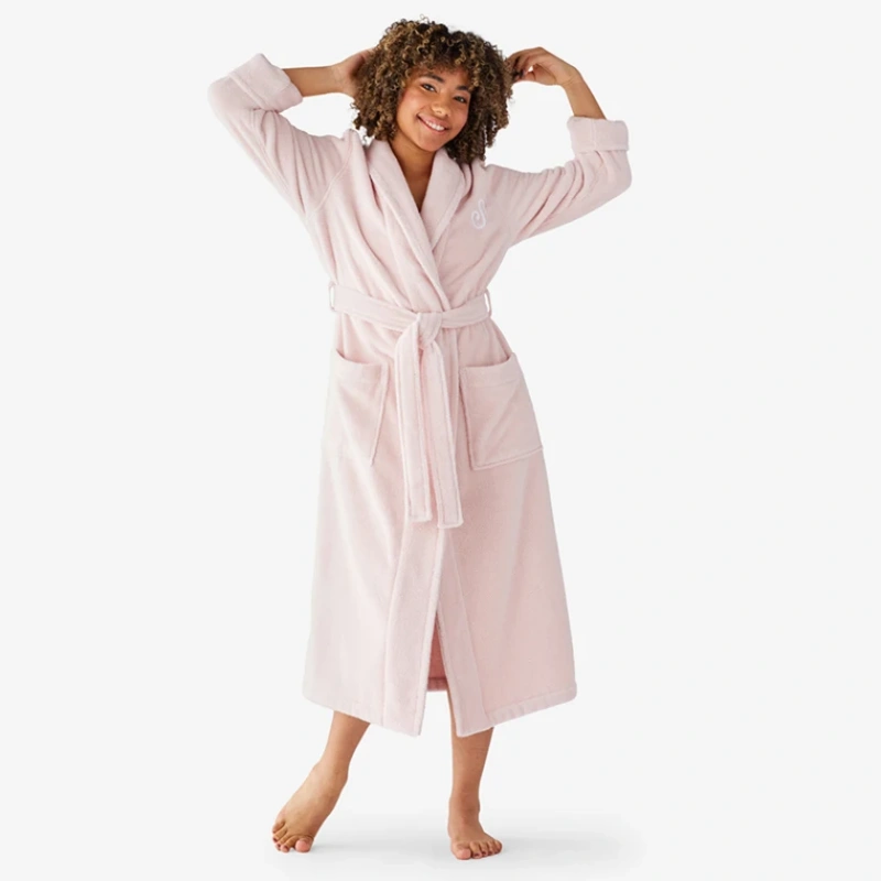 long pink robe for women