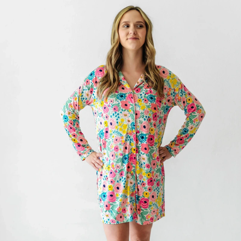 long sleeve sleep shirts for women