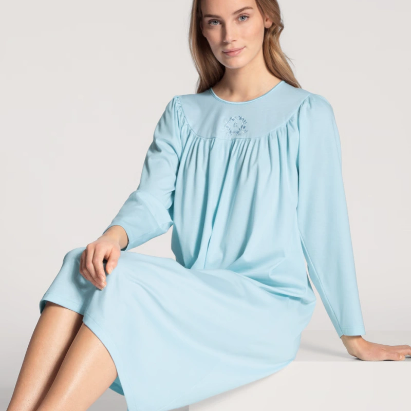 long sleeve summer nightgown for women