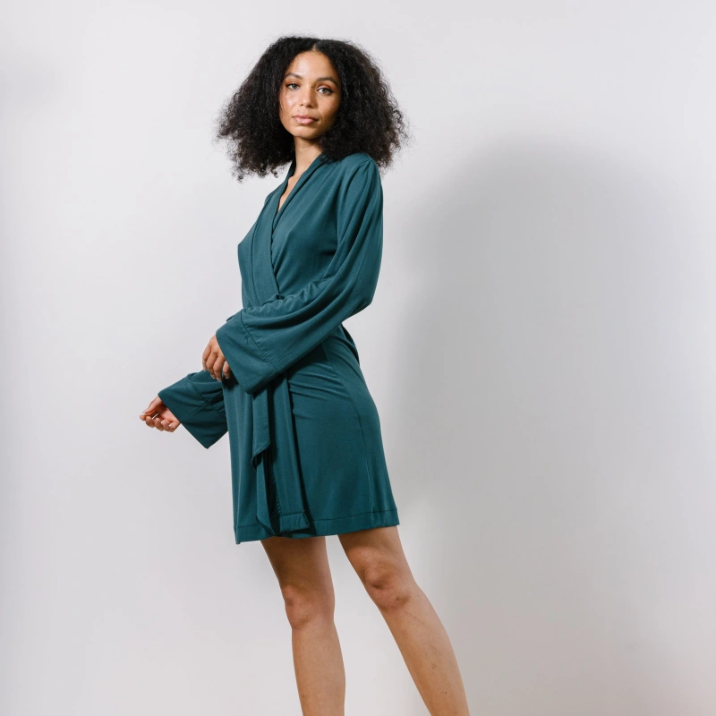 long sleeve women's bamboo robe