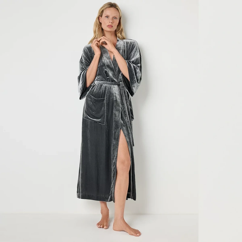 luxury velvet robes for women