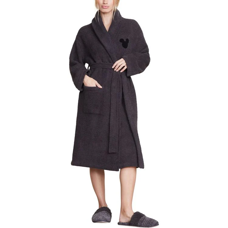 mickey mouse icon fleece robe for women