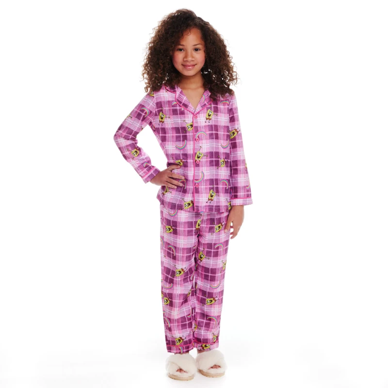 pink flannel pajamas (1)