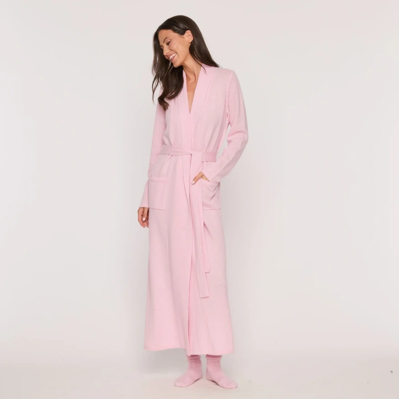 pink women cashmere robe