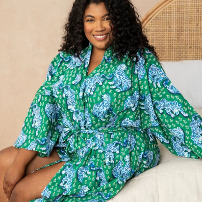 plus size jersey robes for women