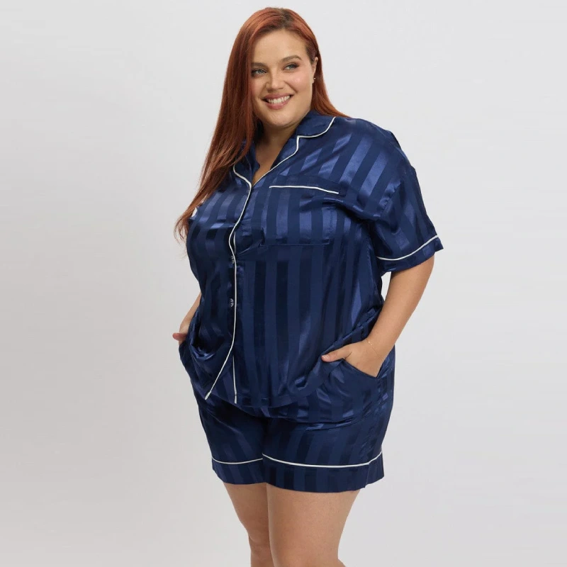 plus size satin pajamas
