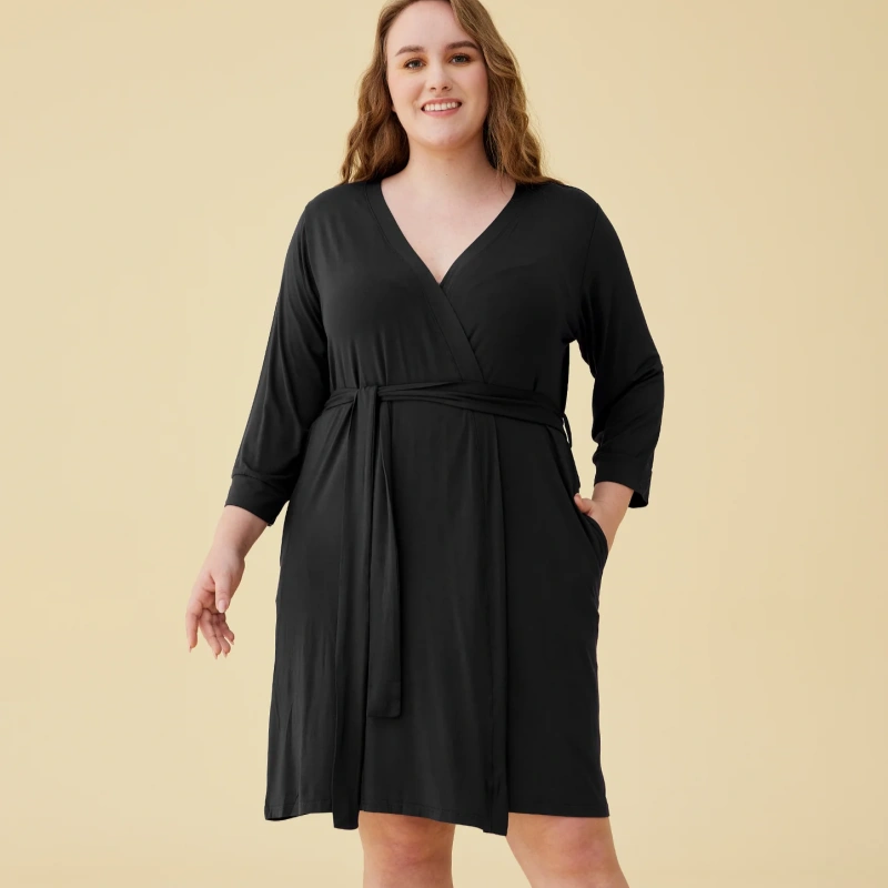 plus size women's bamboo robe