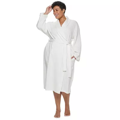 plus size women's waffle robe