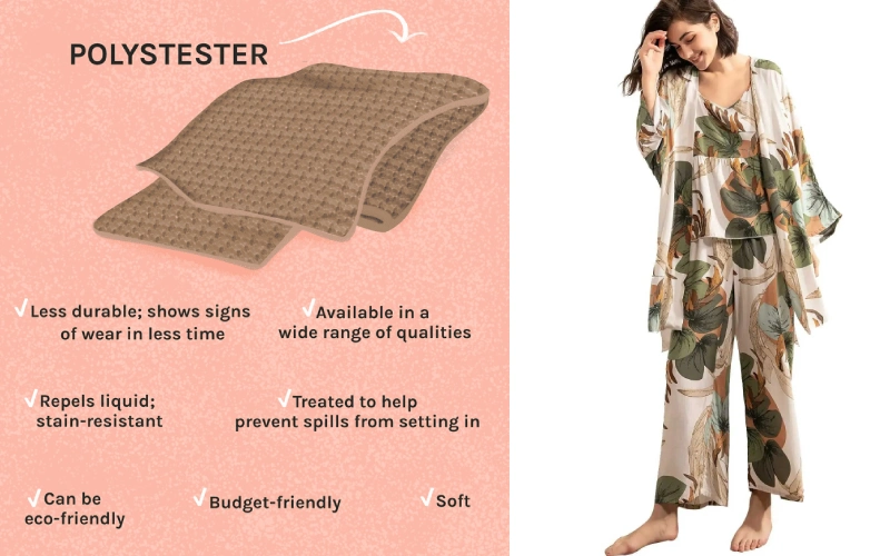polyester pajamas characteristics