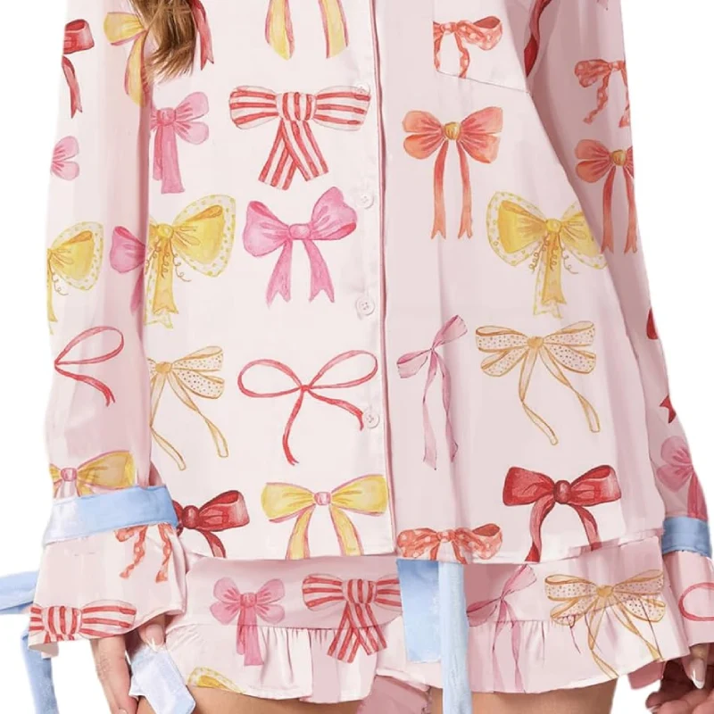 preppy bow pajamas