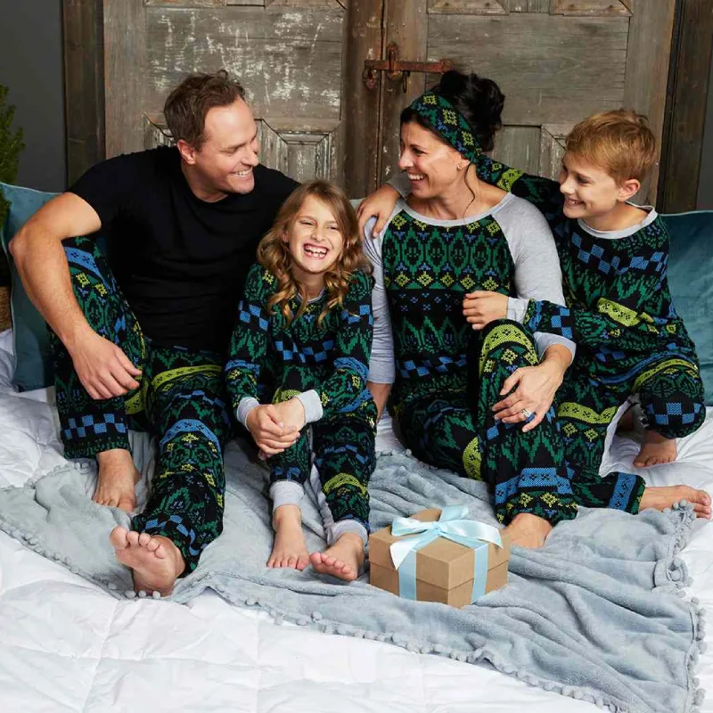 preppy family christmas pajamas