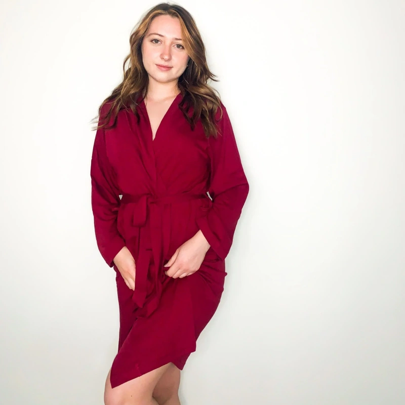 red bamboo robes for women