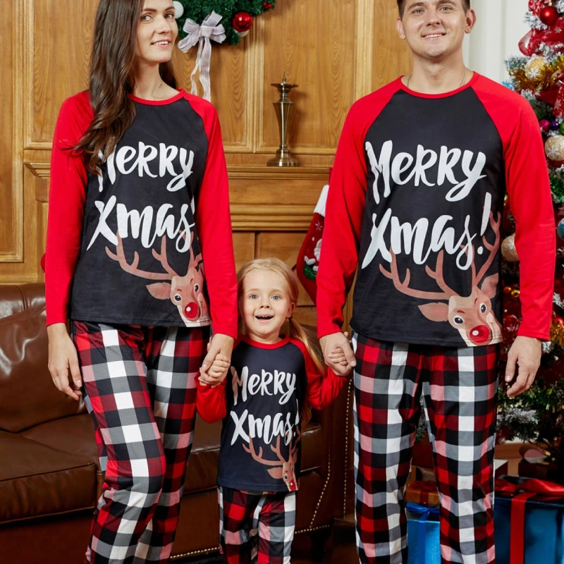 red black and white christmas pajamas