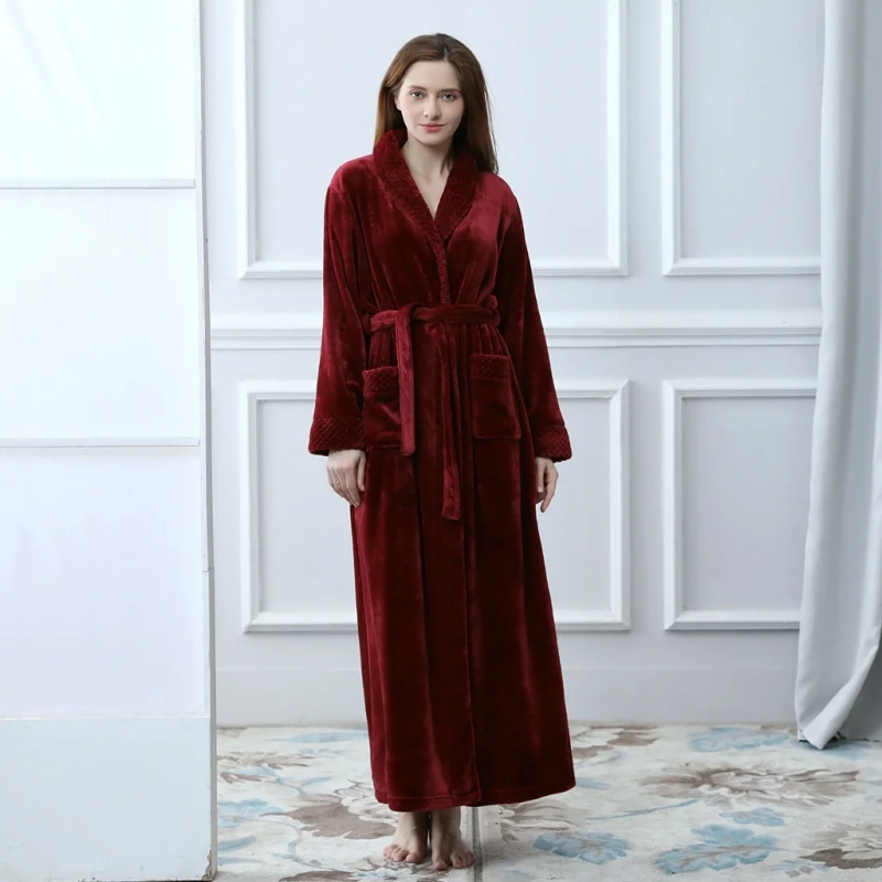 red velvet robe womens
