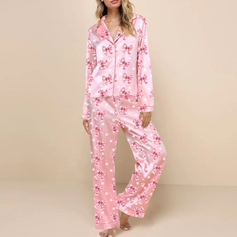satin christmas pajamas