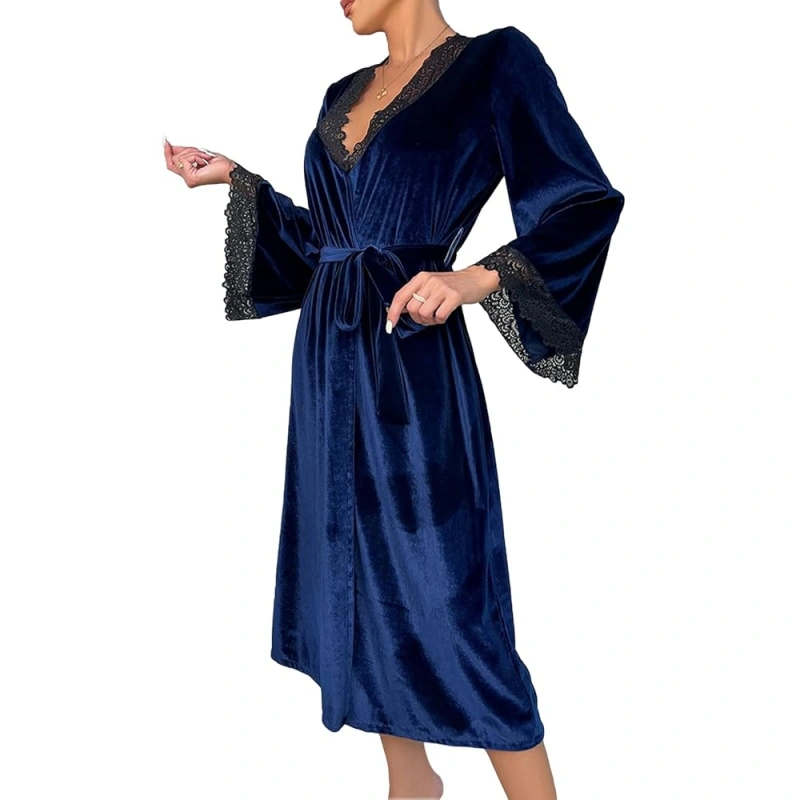 sexy velvet robe for women