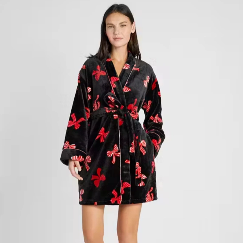 short chenille robe for women