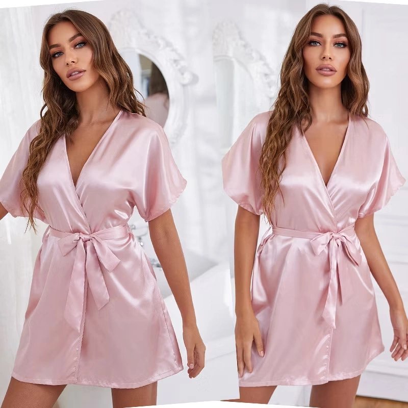short luxurious women's robes