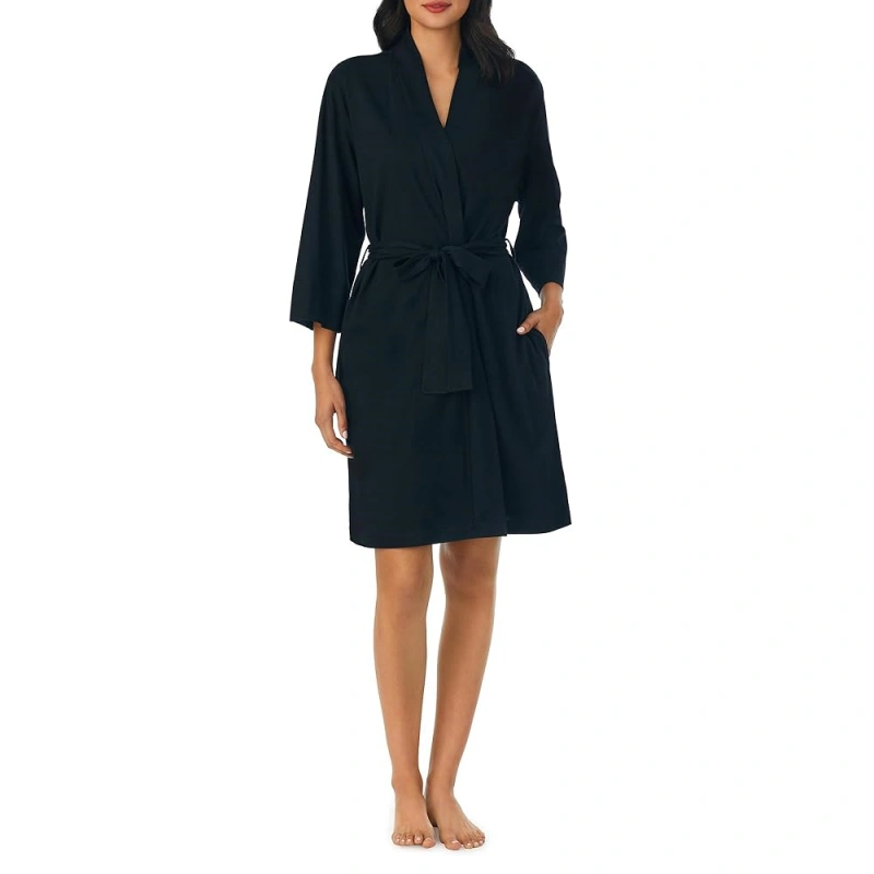 short womens jersey knit robe
