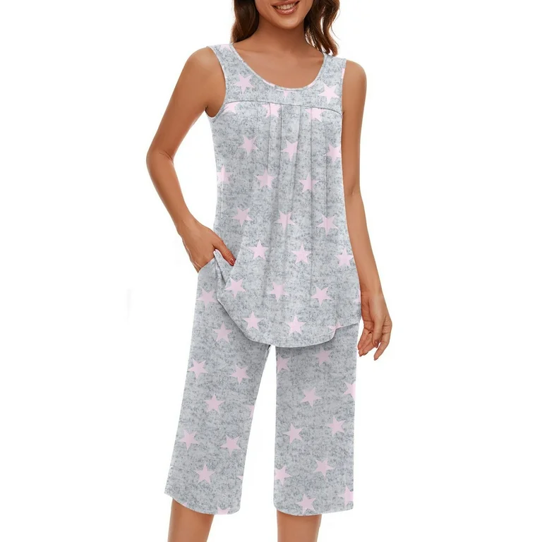sleeveless summer pajamas