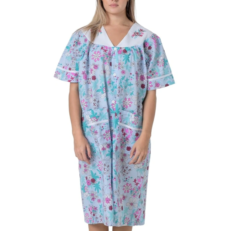 snap front women's floral robe