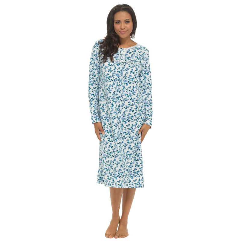 spring fleece nightgown for women