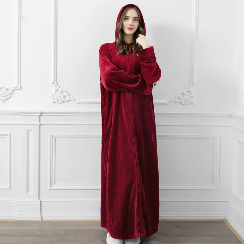 tall womens robes floor length with hood