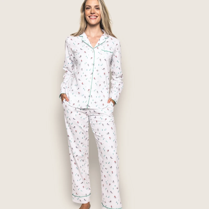 white flannel pajamas