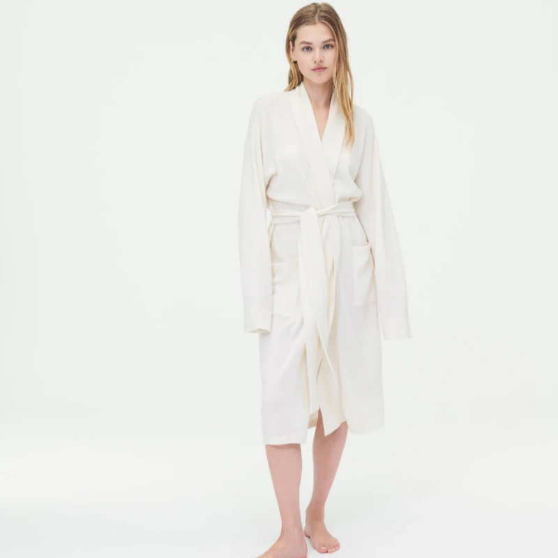 white women cashmere robe
