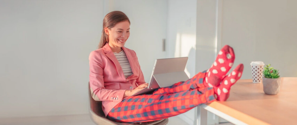 why pajamas are perfect for the office