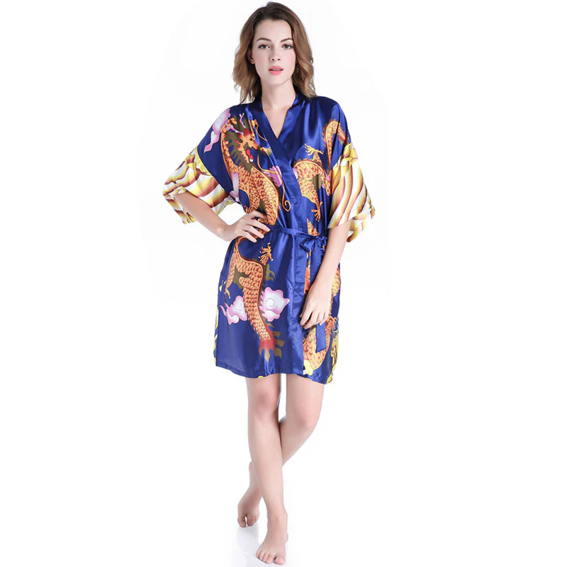women dragon kimono robe
