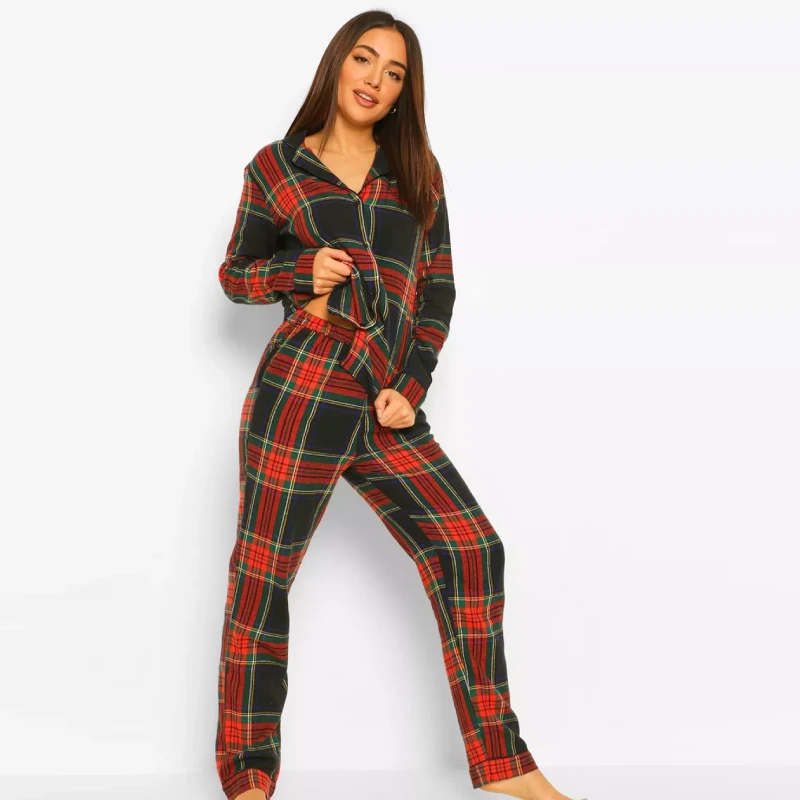 womens flannel christmas pajamas