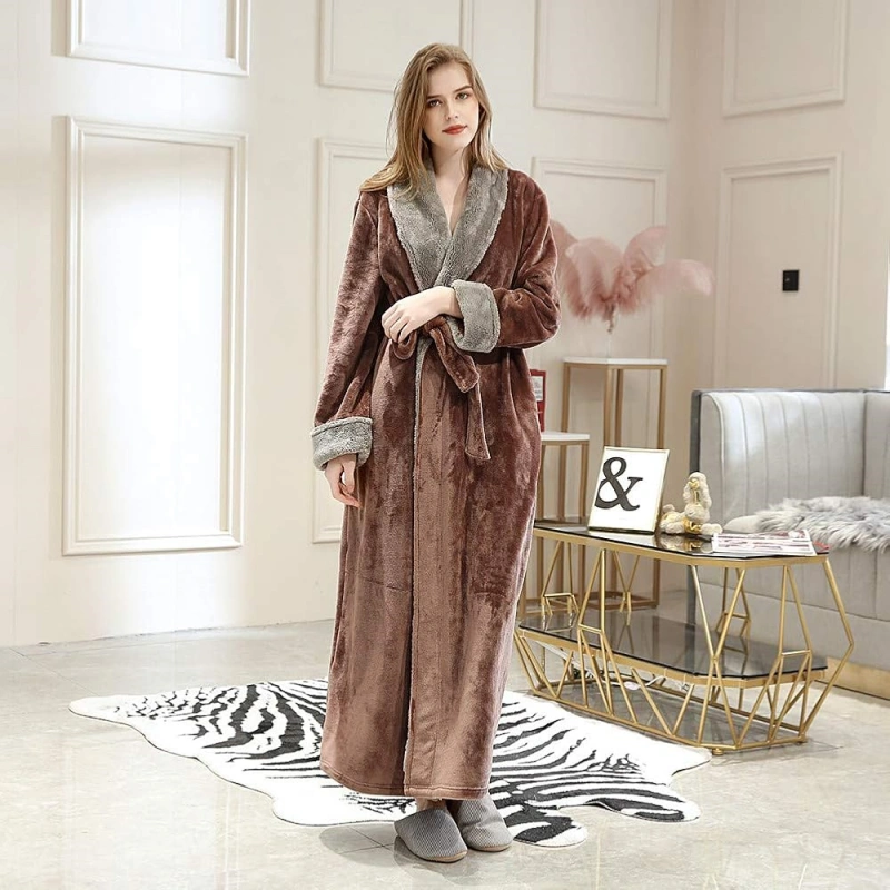 women's floor length plush robe