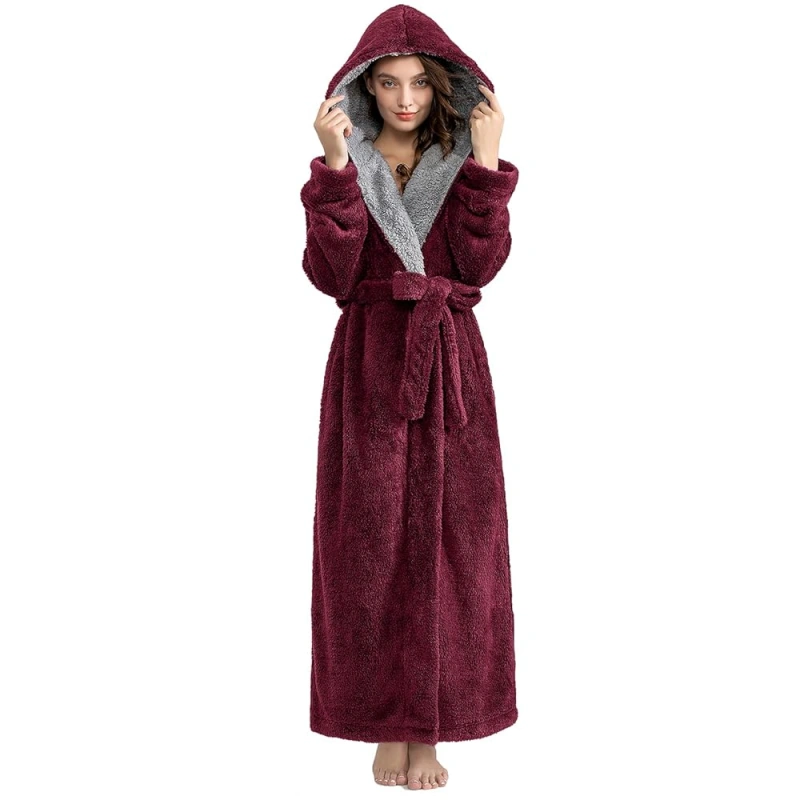 women's full length hooded robes