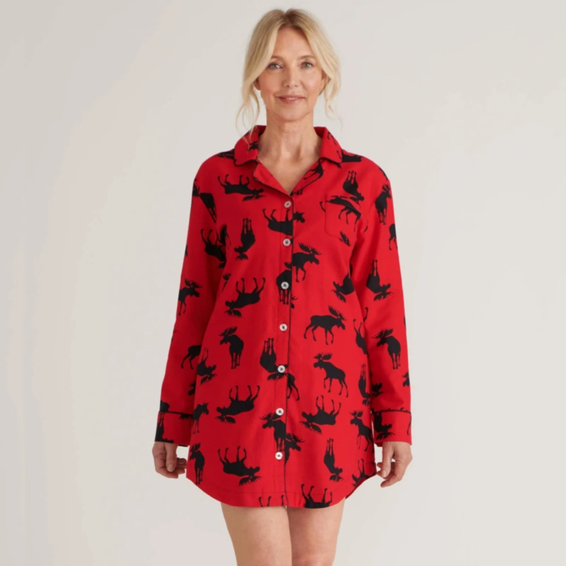 women's long sleeve flannel nightgowns