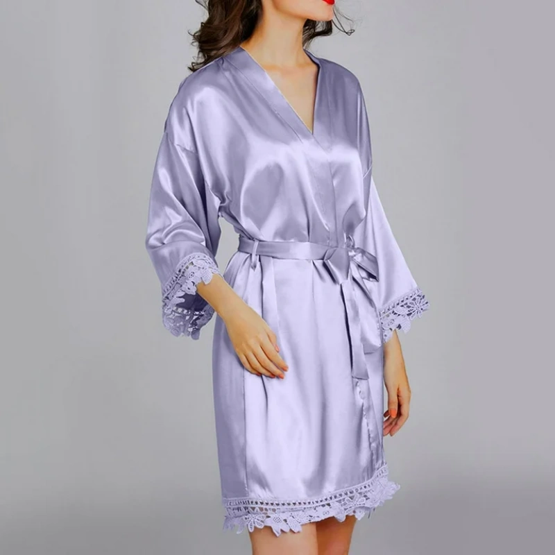 women's long sleeve satin nightgown