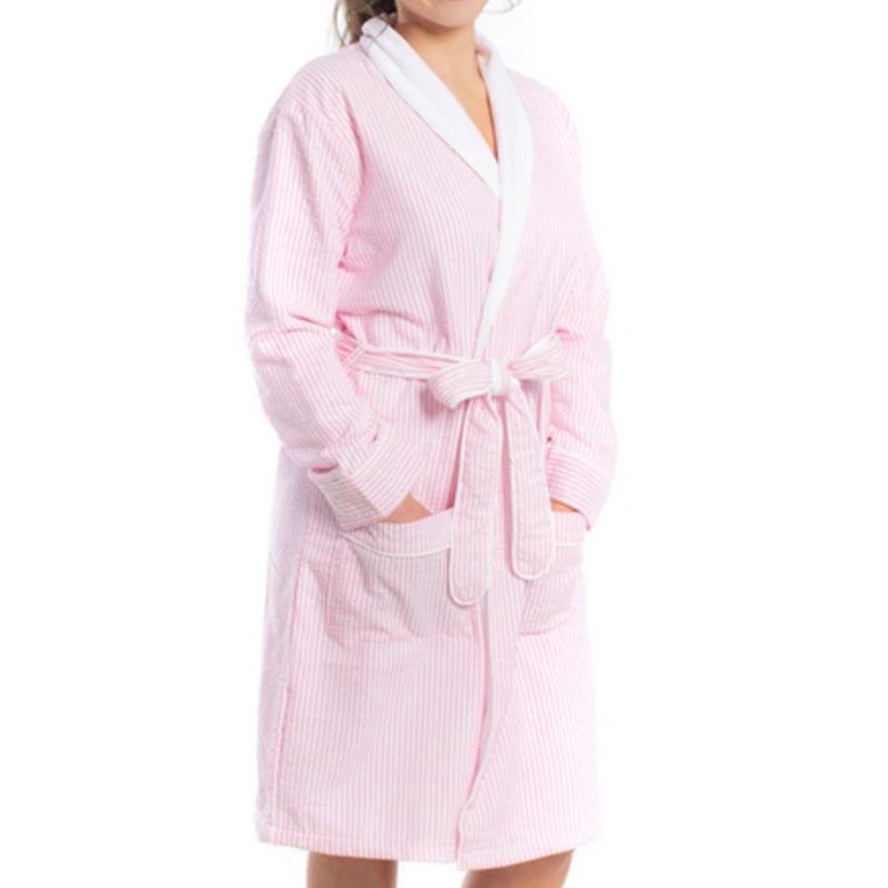 women's pink terry cloth robe
